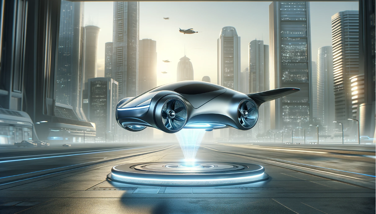 Futuristic flying car